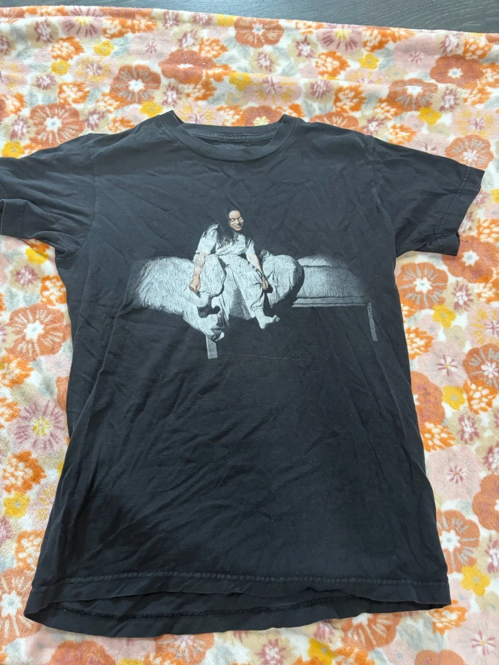 Billie Eilish Graphic Tee with Monochrome Illustration